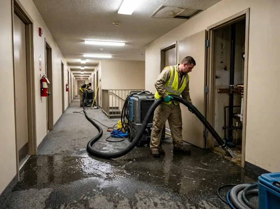 multi-unit-apartment-hallway-f-005 — frequently asked questions, Emergency Burst Pipe Water Extraction & Removal in Lindsbor…